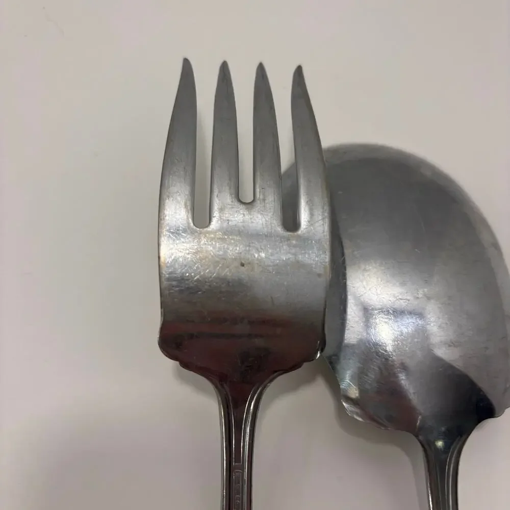 Antique Mother of Pearl Serving Set, Silver Plated EPNS B.S. Co. 2 pieces
